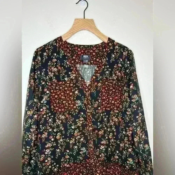 Anthropologie Mauve Marlie Button-Front Chambray Tunic, sz medium - Picture 6 of 11